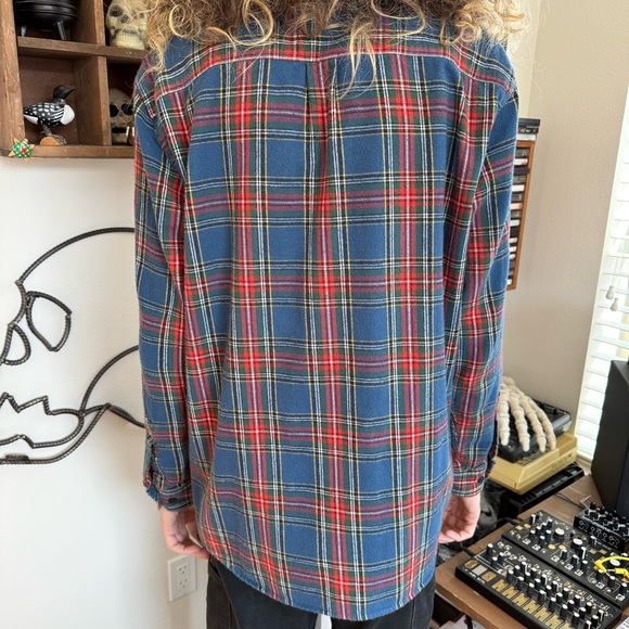 L.L. Bean Cotton Long Sleeve Plaid Flannel Shirt ~ Size Medium - Picture 7 of 11